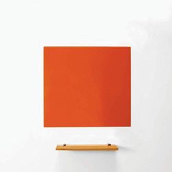 Magniplan Magnetic Glass Wipe Board Per Ufficio, Sala Riunioni, Aula, Home Office, Sala Giochi E Camera Da Letto - 450Mm x 450Mm - Arancione