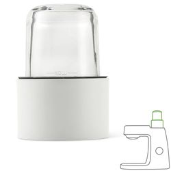 Kenwood AT320A Accessorio Tritatutto per Impastatrice Planetaria, 4 vasetti di vetro con coperchio,dotato di lame in acciaio inox removibili,Adatto a tutti i modelli di impastatr.con attacco superiore