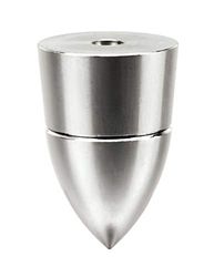Dynavox Juego de 4 absorbedores de subvatios, desacopladores de Altura Ajustable para Altavoces y Cajas o Dispositivos HiFi, Montaje con Tornillo, Cromado