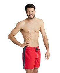 ARENA Fundamentals Bicolor Boxer Shorts för män, Röd-asfalt, XXL