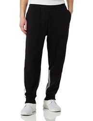 ARMANI EXCHANGE pantaloni in pile con logo colorblock, Pantaloni casual Uomo, Black/Zinc, XXL