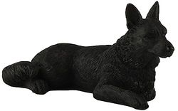 JFSM INC. Holiday Stocking Stuffer - 4" Mini Black German Shepherd Figurine - Black German Shepherd