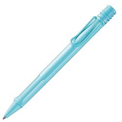 Lamy Safari - Bolígrafo moderno de plástico ASA resistente en color aquasky con mango ergonómico y clip de metal autoresorte, incluye mina grande M 16 M