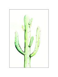 Komar vägg bild Saguaro vattenfärg | affisch bild vardagsrum sovrum dekoration konsttryck | ingen ram | finns i tre storlekar 30 x 40 cm Färgglatt