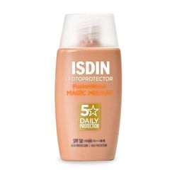 ISDIN Fotoprotector Fusion Water Color Medium - Protector Solar Facial Uso Diario, Textura Ultraligera, SPF 50, 50 ml (Paquete de 1)