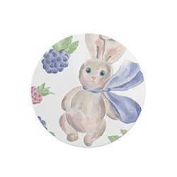 Questo Casa, Round Digital Printed Mouse Pad, Non-Slip Base, for Office and Home, Diameter:22cm