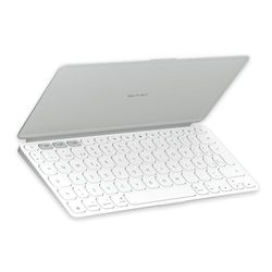 Logitech Keys-To-Go 2, Teclado inalámbrico portátil para iPad con Tapa integrada, estilizado, para iPad, iPhone, Mac y Apple TV, para alternar fácilmente Entre Dispositivos, QWERTY ESP - Gris Claro