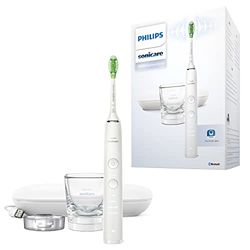 Philips Sonicare DiamondClean elektrische Zahnbürste mit intelligentem Bürstenkopf, Drucksensor, 4 Modi, 3 Intensitäten, Ladegerät und Reise-Ladegerät