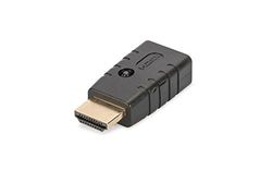 DIGITUS 4K HDMI EDID Emulador - UltraHD 4k/60Hz - para HDMI Extender, conmutadores, divisores, conmutadores de Matriz - Función de clonación - HDCP 2.2, HDR - Negro