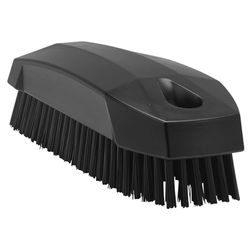 Vikan - Brosse à ongles hygiénique - Fibres dures - 130mm - Noir