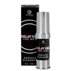 SECRET PLAY - Gel Retardante con Efecto Frío y Extractos Naturales | Alarga y Potencia el Placer Sexual | Fórmula con Manzanilla, Caléndula y Menta | Envase Airless 15 ml