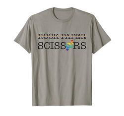 Rock Paper Scissors shirt Lesbian Queer Rainbow Pride Month T-Shirt