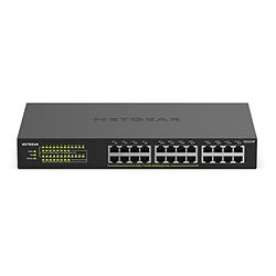 NETGEAR Switch PoE 24 porte Unmanaged GS324P, Switch Ethernet Gigabit con 16 PoE+ a 190 W, montaggio desktop o su rack