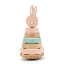 Trixie - Stapeltoren van FSC-gecertificeerd hout - Speelgoed voor motoriek vanaf 1 jaar - Mrs. Rabbit (konijn)