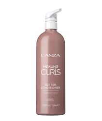 L'ANZA Healing Curls Butter Conditioner - Curly Hair Product for Moisturising and Detangling Velvety Curls with Anti-Humidity Moisturisers, with Sulphate Free, Paraben Free Formula (1L)