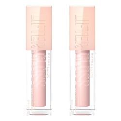 Maybelline New York, Makeup Duo-paket: x 2 x Lyft Gloss läppglans, intensiv hydrering, fyllda läppar, med hyaluronsyra, 02 iston