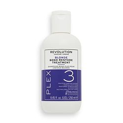 Revolution Haircare London Plex 3, Bond Restore Treatment, Hair Treatment for Blondes, 250 ml