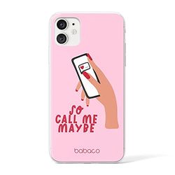 ERT GROUP mobiltelefonfodral för Apple Iphone 11 originalt och officiellt licensierat Babaco mönster Call me maybe 001 Vit anpassad till formen på mobiltelefonen, fodral tillverkad av TPU-plast