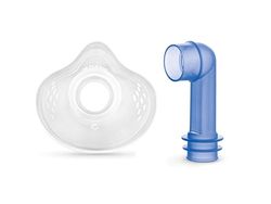 Flaem, Kit Aerosol con Mascarilla Pediátrica para Bebés y Niños y Conector con forma de Codo para Máquinas de Aerosol Flaem, Made in Italy
