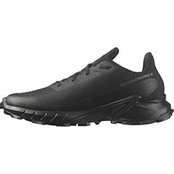 Salomon Alphacross 5 Scarpe da Trail Running da Uomo, Grip potente, Comfort a lunga durata, Performance versatili, Black, 46 2/3