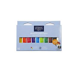 Lefranc & Bourgeois 807492 schoolkleuren gouache in tubes van 10 ml, gebruiksklaar, hoge dekking, intensieve helderheid, hoog rendement (10 stuks)