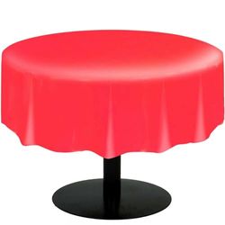 Unique Party - 50025 - Nappe Ronde en Plastique - 2,13 m - Rouge