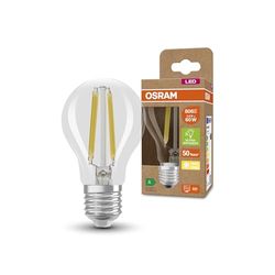 OSRAM LED ampoule à économie d'énergie, ampoule à filament en verre, E27, blanc chaud (3000K), 4 watts, remplace l'ampoule 60W, très efficace et à économie d'énergie, pack de 1