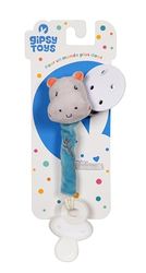 GIPSY ZABAWKI - PLUSZ - HIPPOPOTAME HIPPOTAME - ZAKRES "BAMBOO" - 13 CM S/KARTA - NIEBIESKI I SZARY - 1 WIEK
