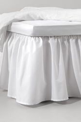 Jotex Zack Valance Bed Skirt, Organic Cotton, Height 45 cm, White, 180 x 200 cm