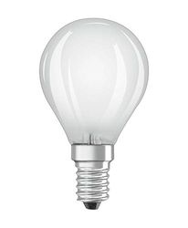 OSRAM Retrofit Classic P Lampadina LED, Attacco: E14, Bianca Calda, 2700 K, 4 W, Equivalenti a 40 W, Opaco, LED Retrofit CLASSIC P, Opaco, Taglia Unica