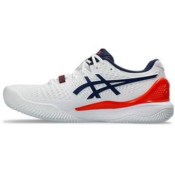 ASICS Gel-Resolution 9 Clay, Sneaker Herr, White Blue Expanse, 46 EU