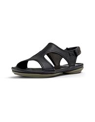 Camper Dam Right Nina Flat Sandal, Svart, 37 EU, svart, 37 EU