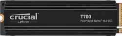 Crucial T700 4To Gen5 NVMe M.2 SSD avec dissipateur thermique - Jusqu'à 12 400 Mo/s - DirectStorage activé - CT4000T700SSD5 - Jeux, Photographie, Montage vidéo et Design - Disque dur interne