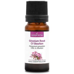 GERANIO ROSATO CV BOURBON BIO - 10mL - Olio Essenziale di Qualità Premium - 100% Puro, Naturale, garantito ChromaCert® - Chemotipizzato & Integrale