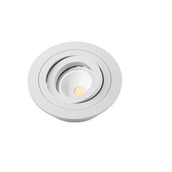 Wonderlamp w-e000051 Kit da incasso rotondo e lampadina GU10, 8 W, bianco, 9 x 2.5 cm