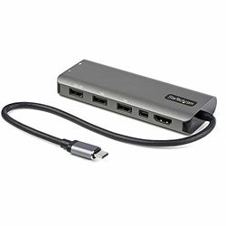 StarTech.com USB C Multiport Adapter - USB-C naar HDMI or Mini DisplayPort 4K 60Hz, 100W Power Delivery Pass-Through, 4-Port 10Gbps USB Hub - USB Type-C Mini Dock - 30cm Vaste Kabel (DKT31CMDPHPD)