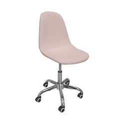 distrimobel saetabis Oxford A4 krzesło biurowe, 50,5 x 43 x wys. 82 cm, różowy, poliuretan