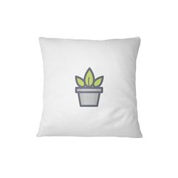 Bona Basics, Funda de cojín Decorativa, decoración del hogar, para sofá, cafetería, Tamaño: 60x60 cm, Color: Blanco