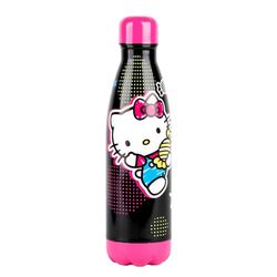 Konix Hello Kitty 500 ml Stainless Steel Vacuum Flask with Candy Design, Black