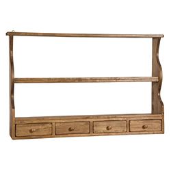 Biscottini Plate-Forme étagère Murale Bois 107,5 x 18,5 x 68 cm | Étagère de Cuisine Murale Finition Naturelle | Étagère Murale Made in Italy