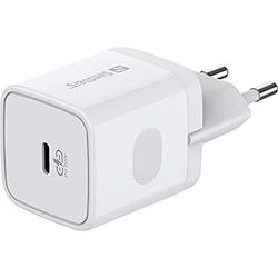 Sandberg USB-C AC Charger PD20W, Chargeur USB-C, Connecteur De Charge Rapide pour Appareils USB-C, Prise d'alimentation UE, pour Téléphone Portable, Appareil Photo, Tablette, Smartphone