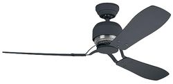 HUNTER FAN 24545 Industrie II Plafondventilator, 132 cm, voor binnenruimtes, met wandbediening, 3 verwisselbare vleugels, grafiet en kastanje, ideaal voor zomer en winter, model 24545