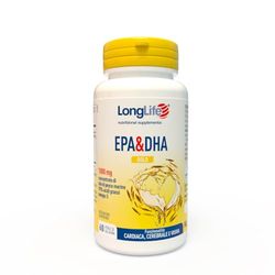 LongLife® EPA&DHA Gold | Alto dosaggio | Olio di pesce 2000mg, omega 3 1400mg, EPA 800mg & DHA 400mg | Certificato IFOS | Benessere cuore, vista, cerebrale | Fino 2 mesi di trattamento | Senza glutine