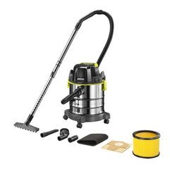 RYOBI - RYOBI snoerloze nat- en droogzuiger - R18WDV-0 - RVS tank - 18L (zonder accu en oplader)
