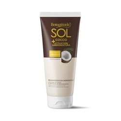 Bottega Verde - SOL Cocco + Attivatore di abbronzatura, Bagnodoccia doposole, addolcente, 200 ml, con Latte di Cocco e attivatore di abbronzatura, non lava via l'abbronzatura