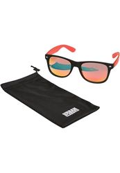 Urban Classics Uniseks zonnebril Likoma Mirror Uc zonnebril, zwart/rood, One Size