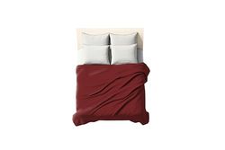 zer0bed, Bedlaken voor tweepersoonsbed, effen, 260 x 290 cm, 100% katoen, Sangria, laken, 1 stuk (alleen laken)