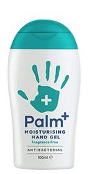 Palm⁺ Anti-Bacterial Hand Gel for Adults & Kids - 100ml Fragrance-Free Moisturising Hand Gel for Clean Hands - Moisturising Antibacterial Hand Gel for Sensitive Skin