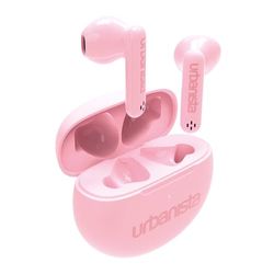 Urbanista Auriculares Inalámbricos, Bluetooth 5.3 In Ear IPX4 Auriculares con Micrófonos Duales, 20H de Reproducción, Controles Táctiles, Estuche de Carga TWS USB C, Austin, Rosa