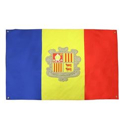AZ FLAG Vlag Andorra 150 x 90 cm met 4 ogen, Andorran paviljoen voor balkon of muur